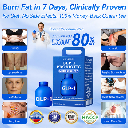 𝑲𝒆𝒚𝒆𝒔𝒔® 𝑮𝑳𝑷-1 𝑷𝒓𝒐𝒃𝒊𝒐𝒕𝒊𝒄 𝑭𝒖𝒍𝒍-𝑩𝒐𝒅𝒚 𝑺𝒄𝒖𝒍𝒑𝒕𝒊𝒏𝒈 & 𝑯𝒆𝒂𝒍𝒕𝒉 𝑩𝒐𝒐𝒔𝒕 𝑳𝒊𝒕𝒕𝒍𝒆 𝑩𝒍𝒖𝒆 𝑱𝒂𝒓 🌹